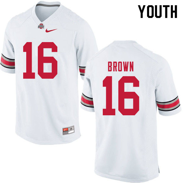 Youth #16 Cameron Brown Ohio State Buckeyes College Football Jerseys Sale-White